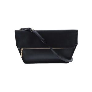 J. Crew Black Bennett Leather Crossbody Purse